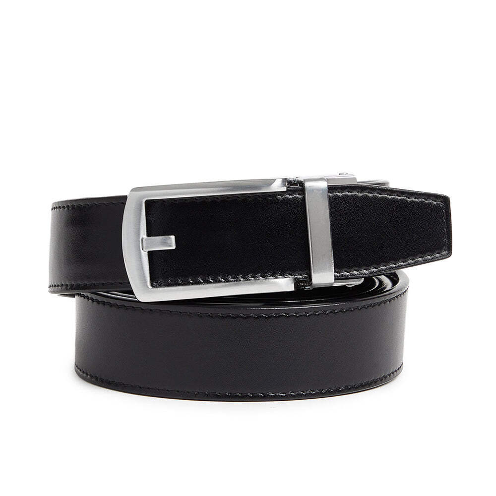 Men’s Ratchet Belt Genuine Leather Mens Belt with Slide Ratchet Belts for men