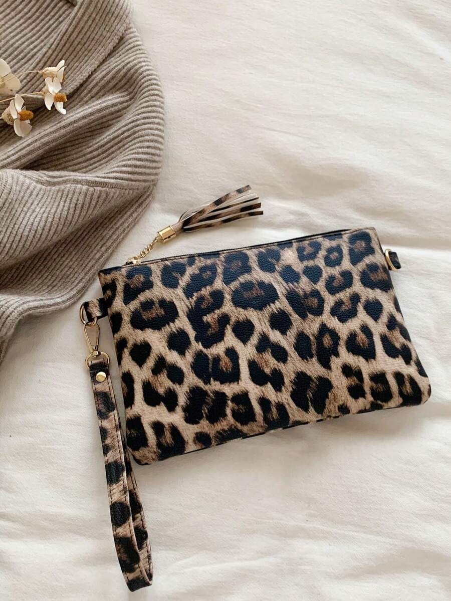 Vintage Jacquard Splicing Square Bag Women PU Leather Crossbody Purse Medium