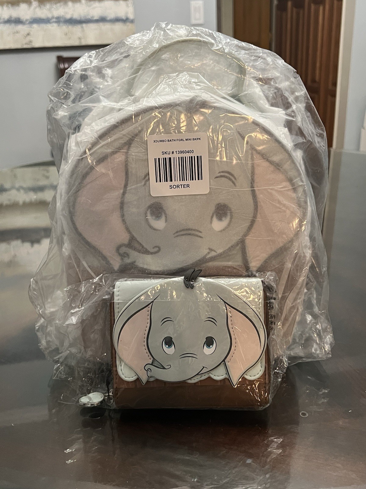 Loungefly Baby Dumbo Bath Cosplay Mini Backpack & Wallet NWT RARE HTF
