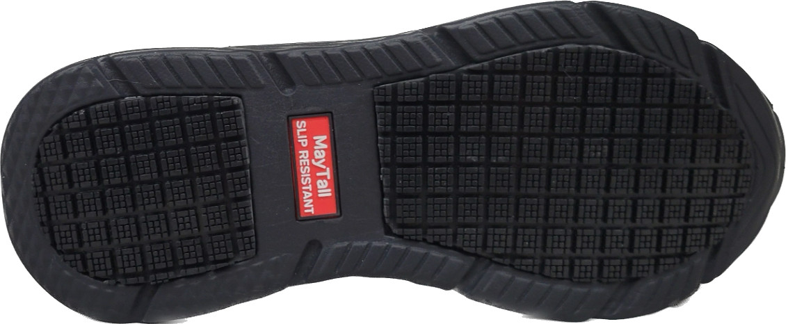Work Slip Resistant Women Wide Shoes Black Comfort Cushioned Insole MayTall 2601