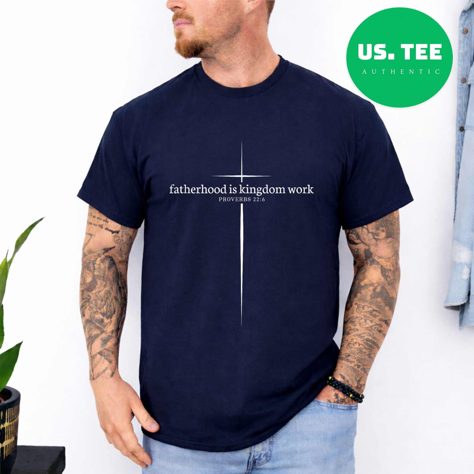 Fatherhood is Kingdom Work Christian Dad Men Father’s Day T-Shirt