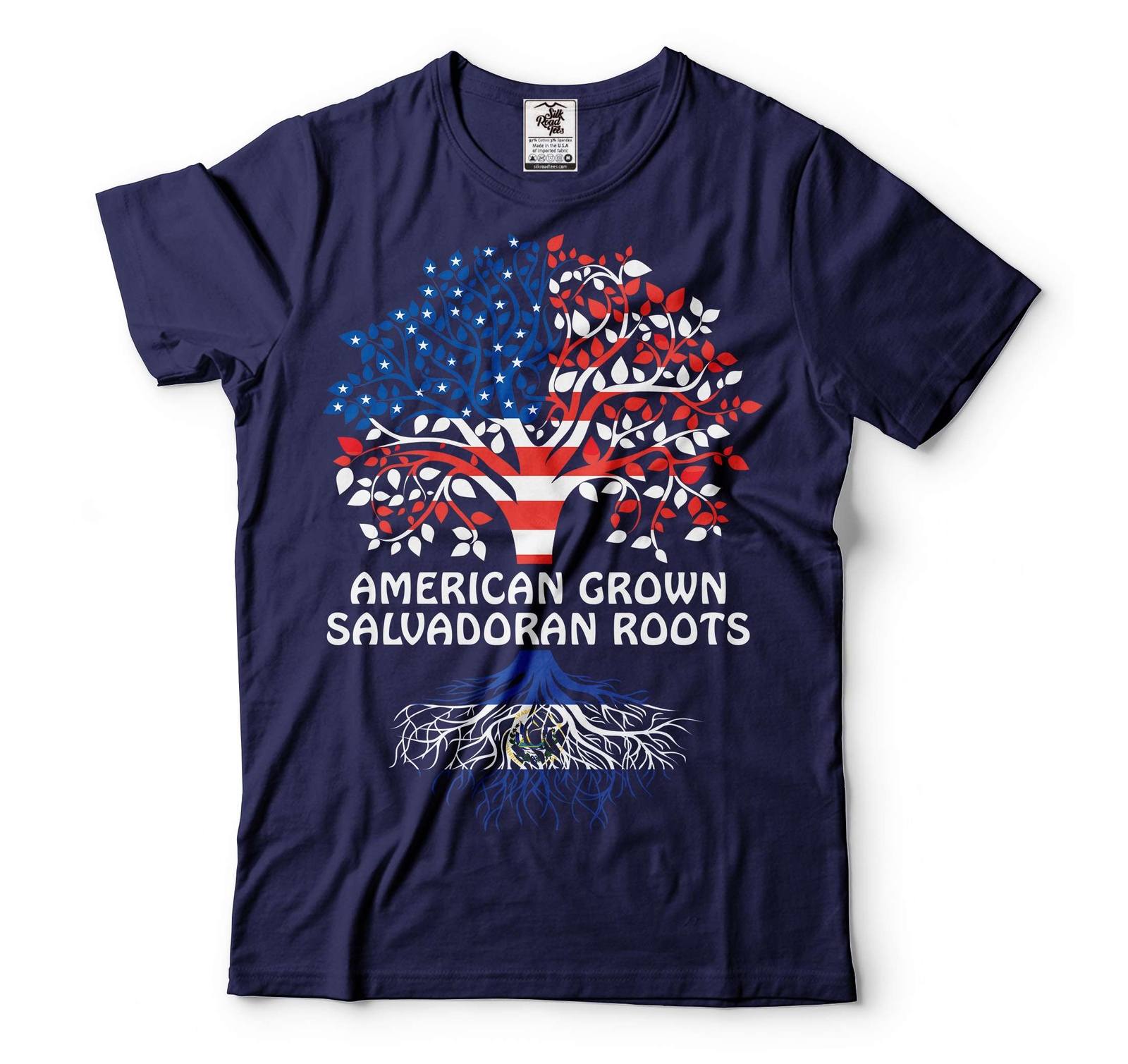 American Grown Salvadoran Roots Shirt El Salvador Shirt El Salvador Flag Tee