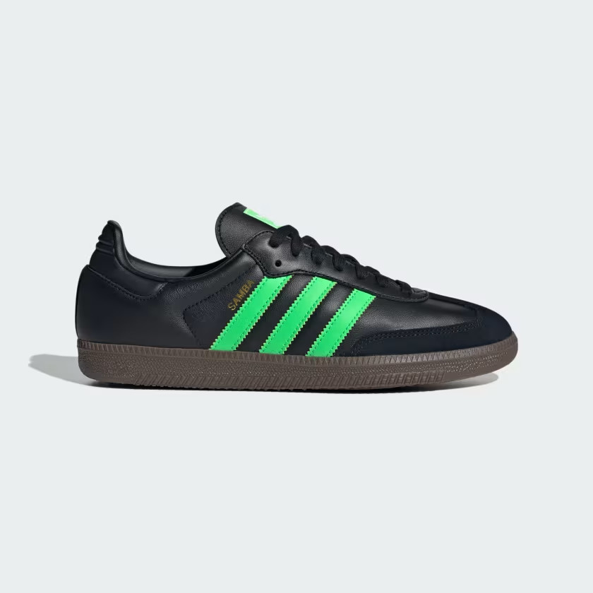 Adidas Originals Samba OG Core Black Screaming Green JR0911 Men’s Size