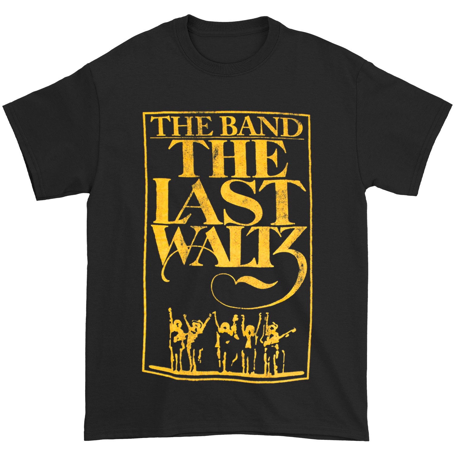 Men’s Band The Last Waltz Distressed Slim Fit T-shirt Medium Black