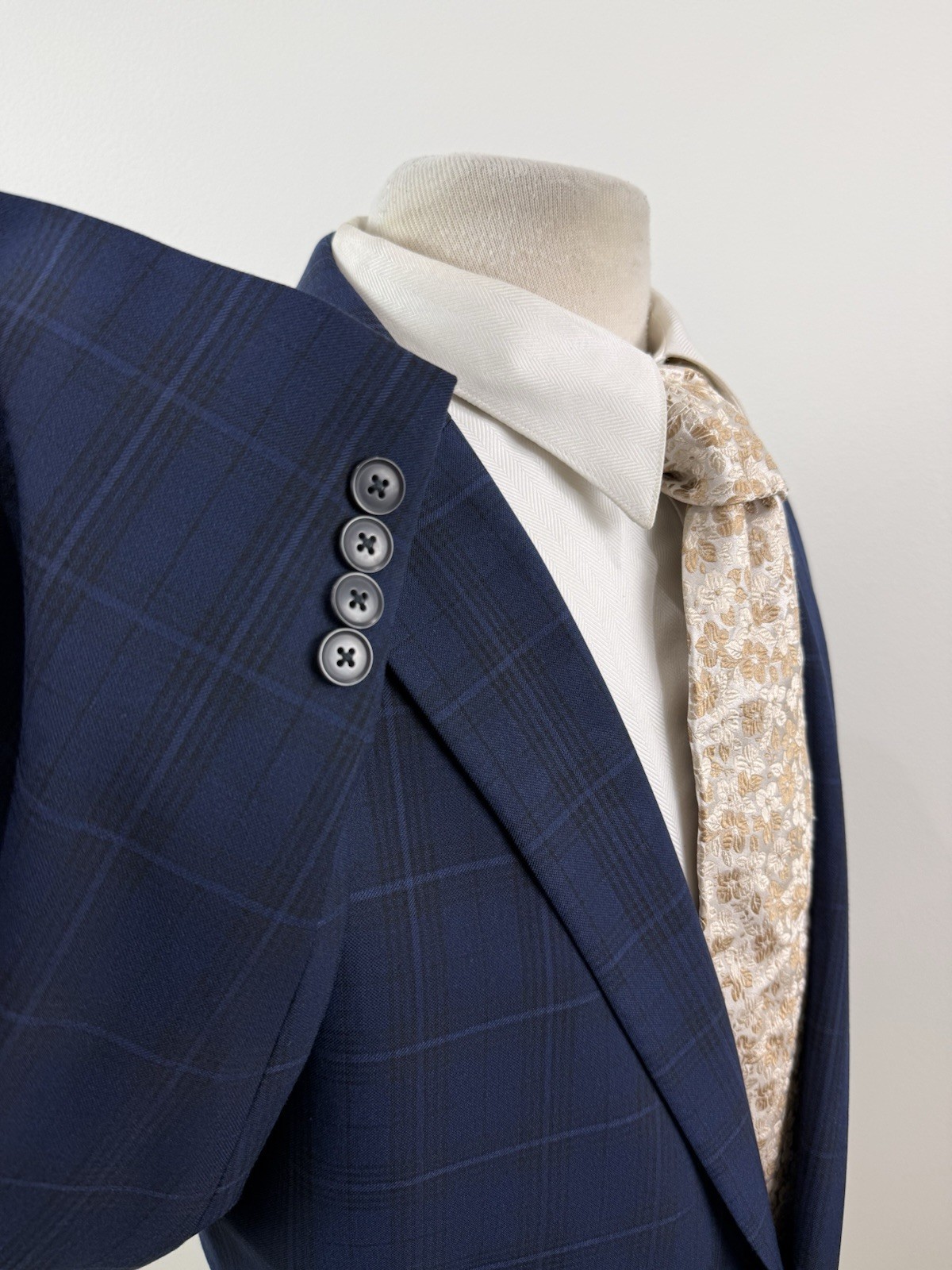 Michael Strahan Collection Men’s Navy Windowpane Sport Coat Blazer Jacket 54 R