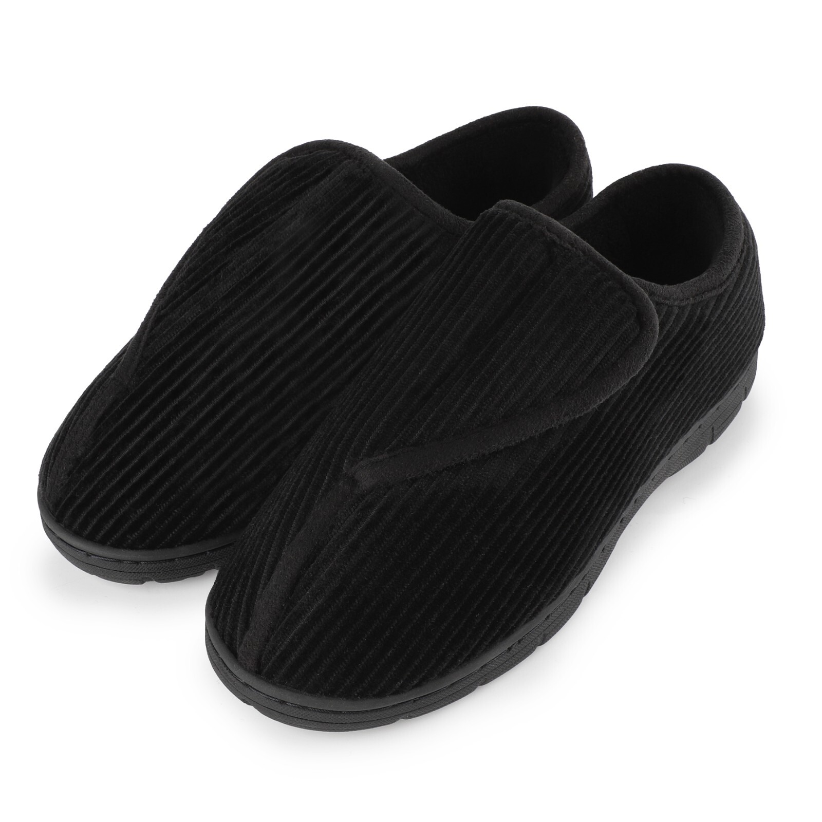 LARGERED Mens Diabetic Slippers Adjustable House Slipper Slip On House Shoes