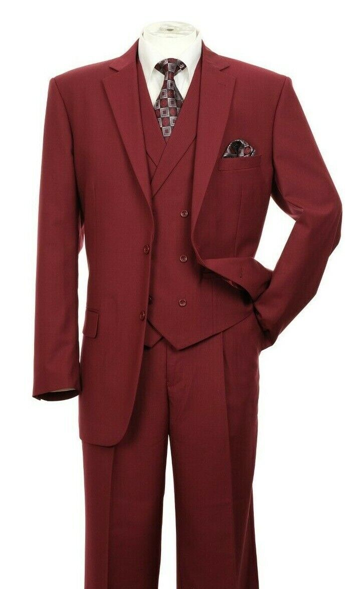 Men’s 3 Piece Luxurious Suit With Vest&Pants Two Button Two Side Vents 5702V9