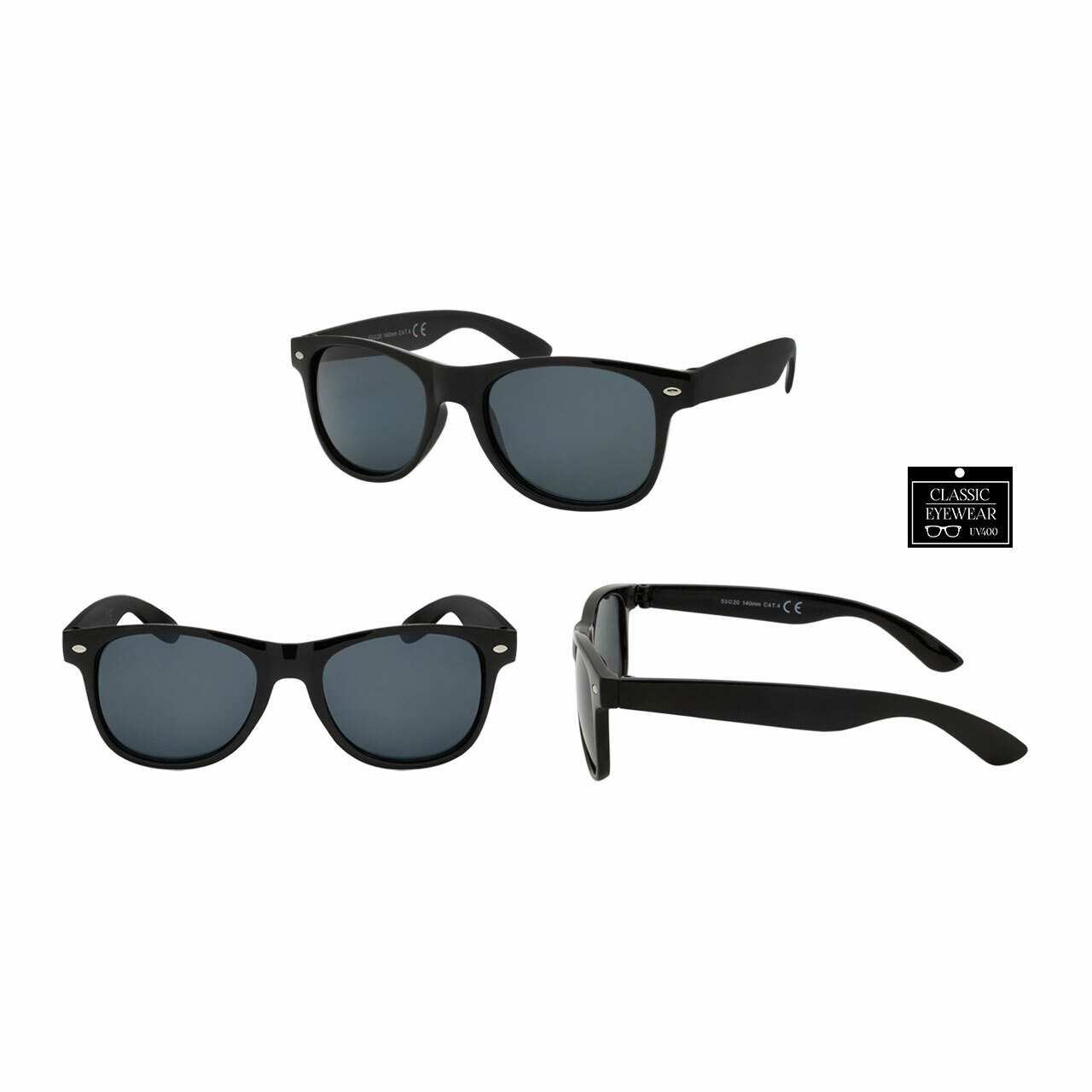 WHOLESALE BULK SUNGLASSES MENS WOMENS CLASSIC WAYFARE SHAPE 12 PACK NEW WITH TAG