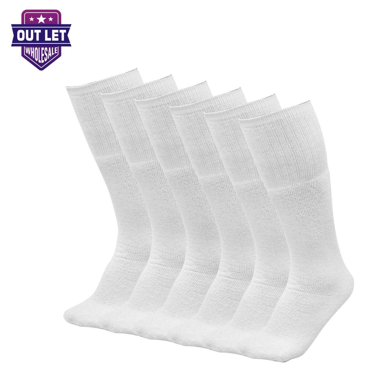 6-12-18 Pairs Men’s Tube socks Over The Calf Sports Cotton Socks Big & Tall