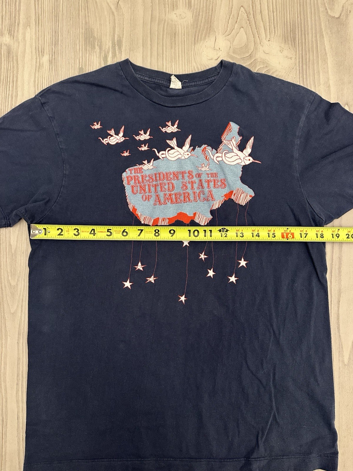 Presidents of the United States of America Band Tee Sz Medium PUSA Map Birds