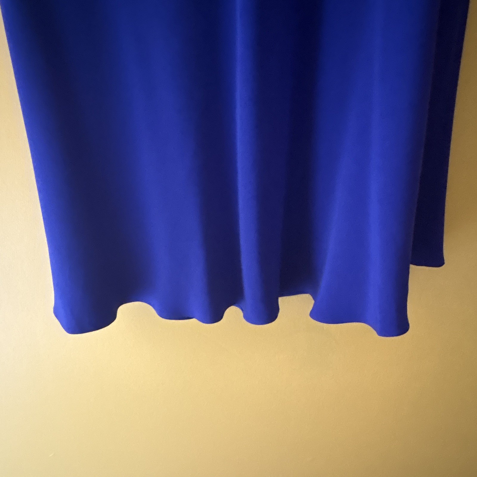 Casual Corner Blue Sleeveless Round Neck A-Line Silk Lined Knee Dress 12