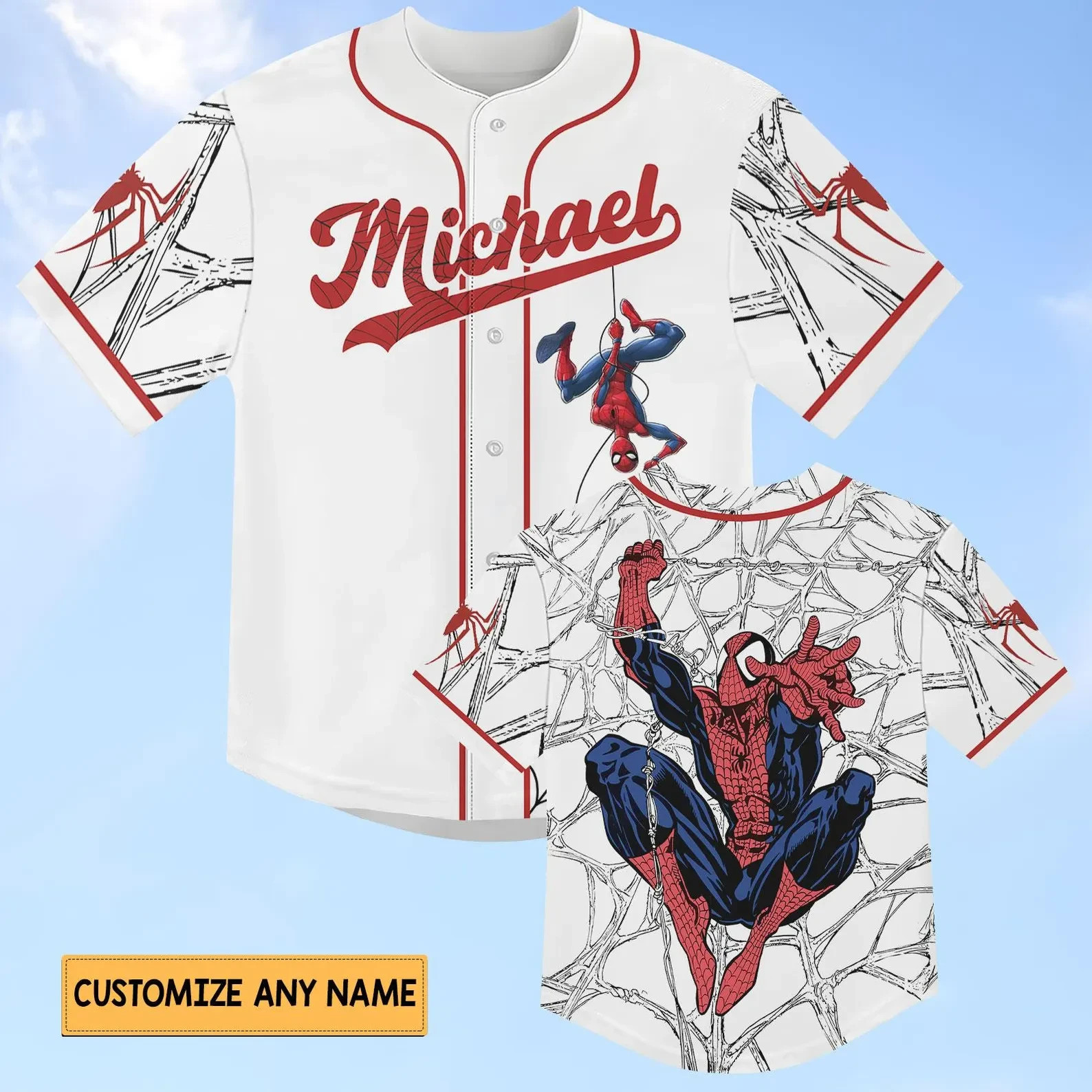 Personalized Spider-Man Baseball Jersey | Spidey Shirt Gift For Him