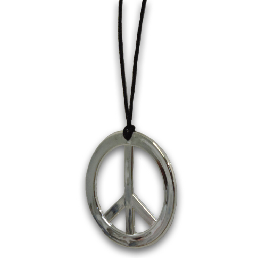 Peace Sign Pendant Necklace 70’s Hippie Costume