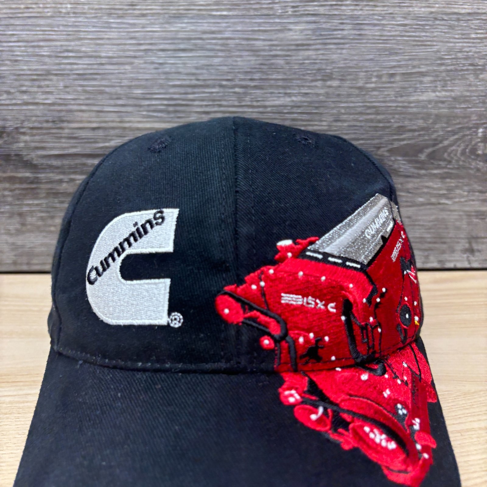 Cummins Hat Cap Strap Back Black ISX Diesel Engine Rocky Mountain Trucking Promo