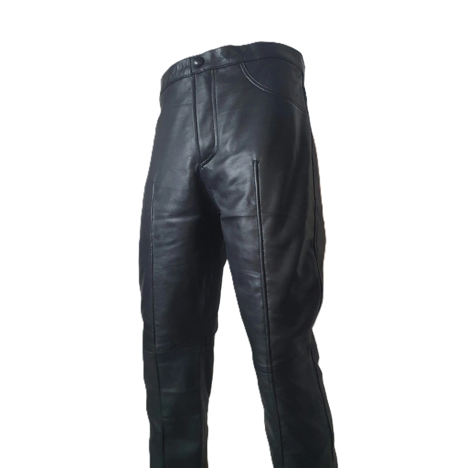 Men’s Black Lambskin Leather Tribute Performance Suit Vintage Rock Style Suit