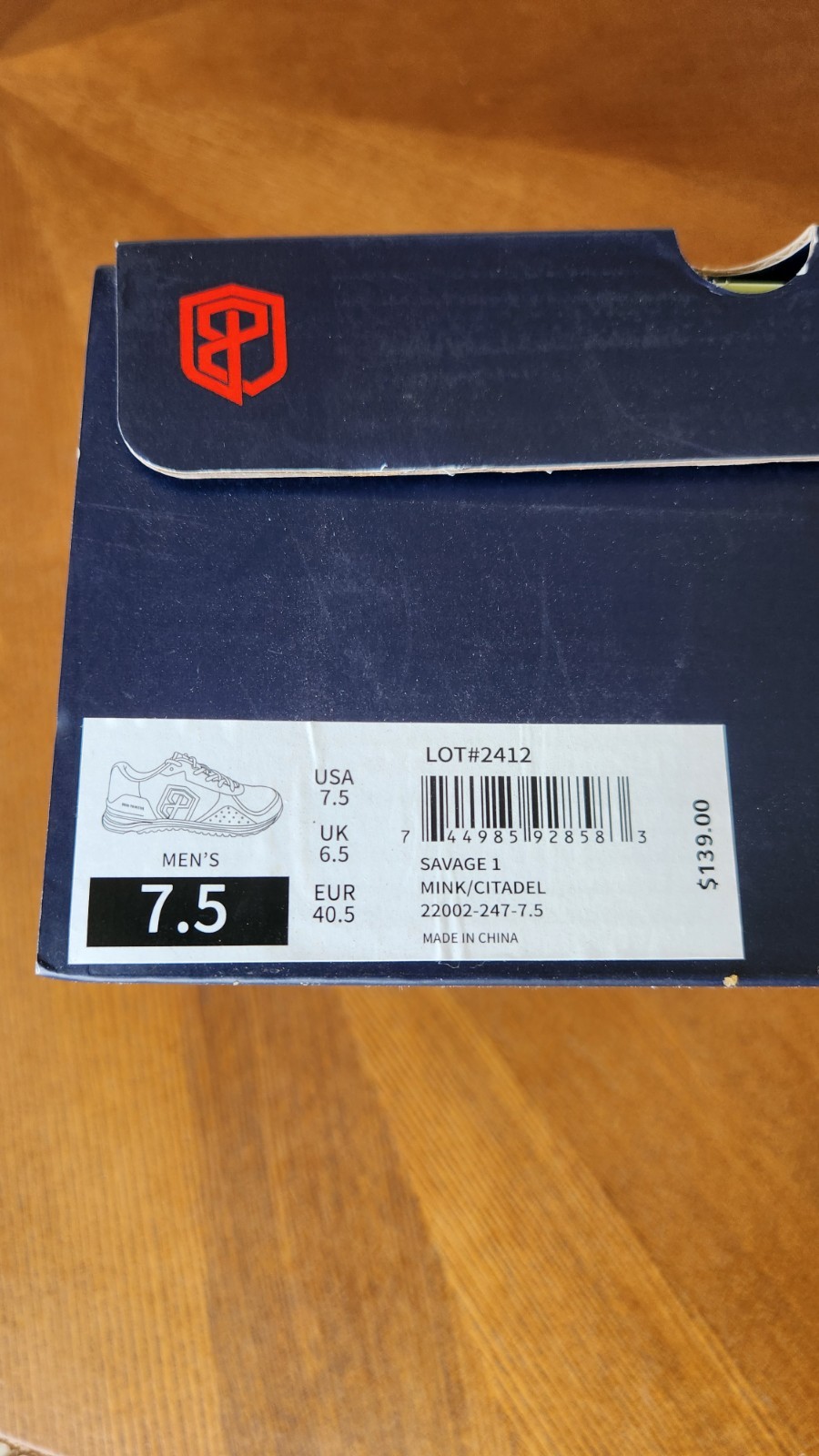 Born Primitive Savage 1 mens light gray/blue shoes size 7.5