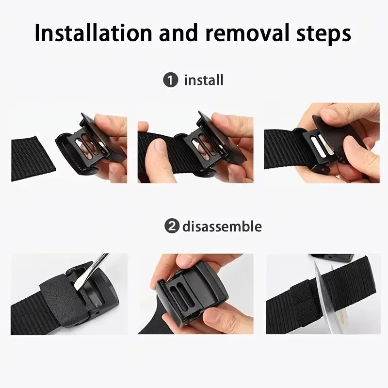 Men Casual Military Tactical Army Adjustable Quick Release Belts Pants Waistband