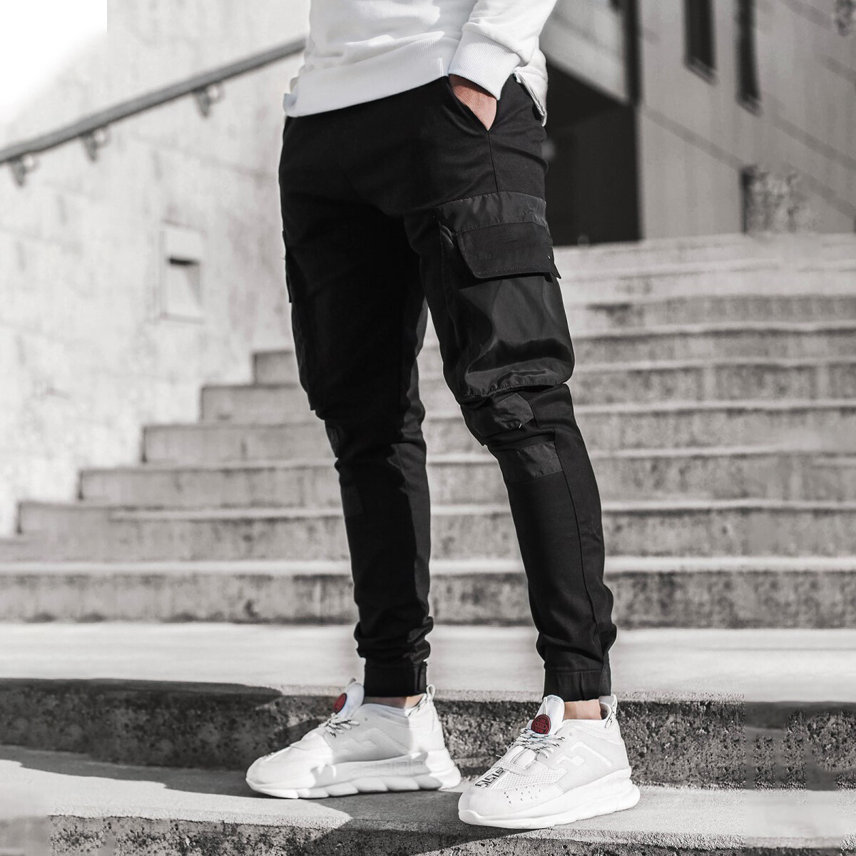 Men’s Casual Joggers Pants Sweatpants Cargo Combat Loose Tapered Leg Trousers