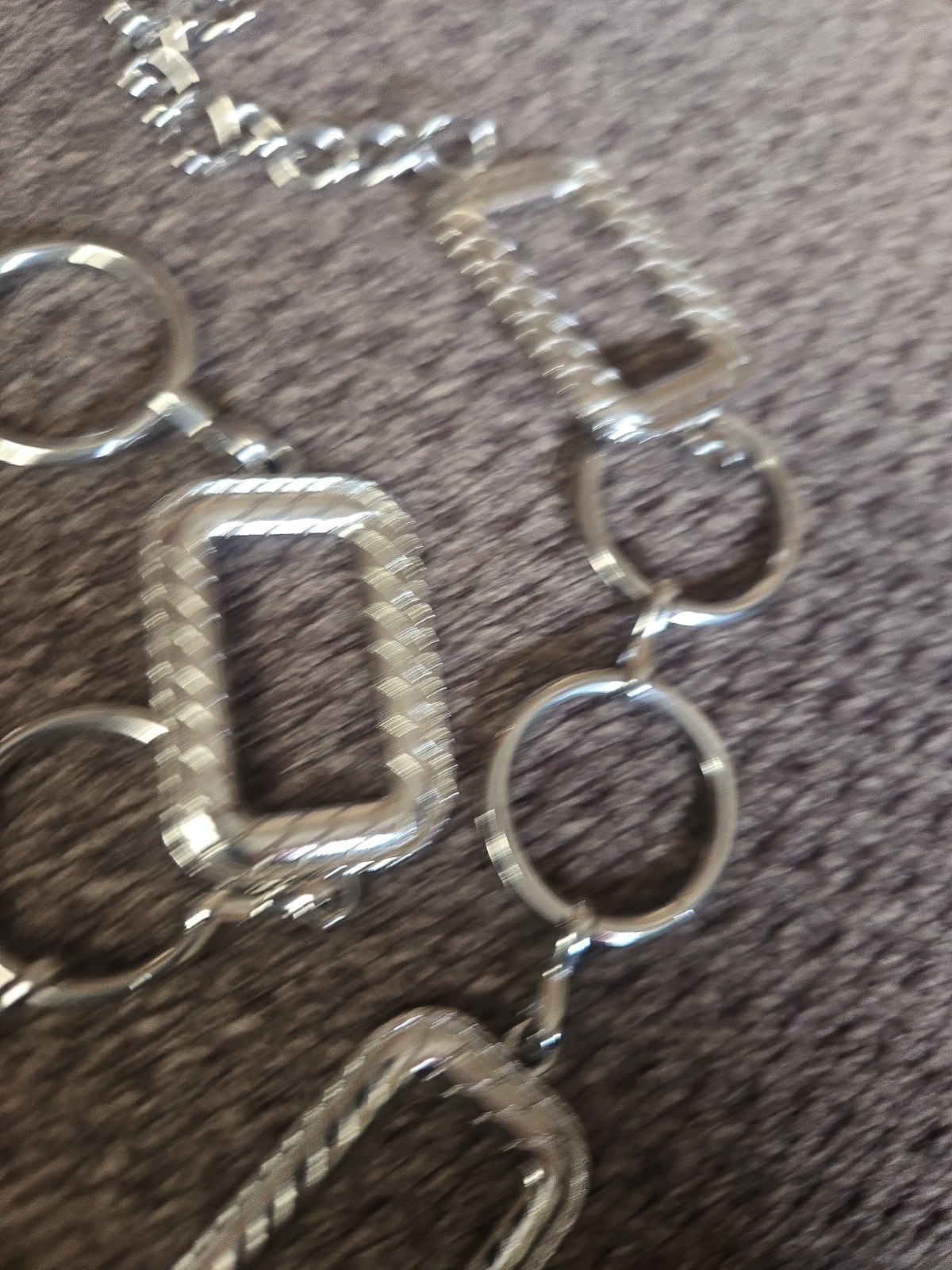 Silver Loop Chain Belt Adjustable Womens 41″