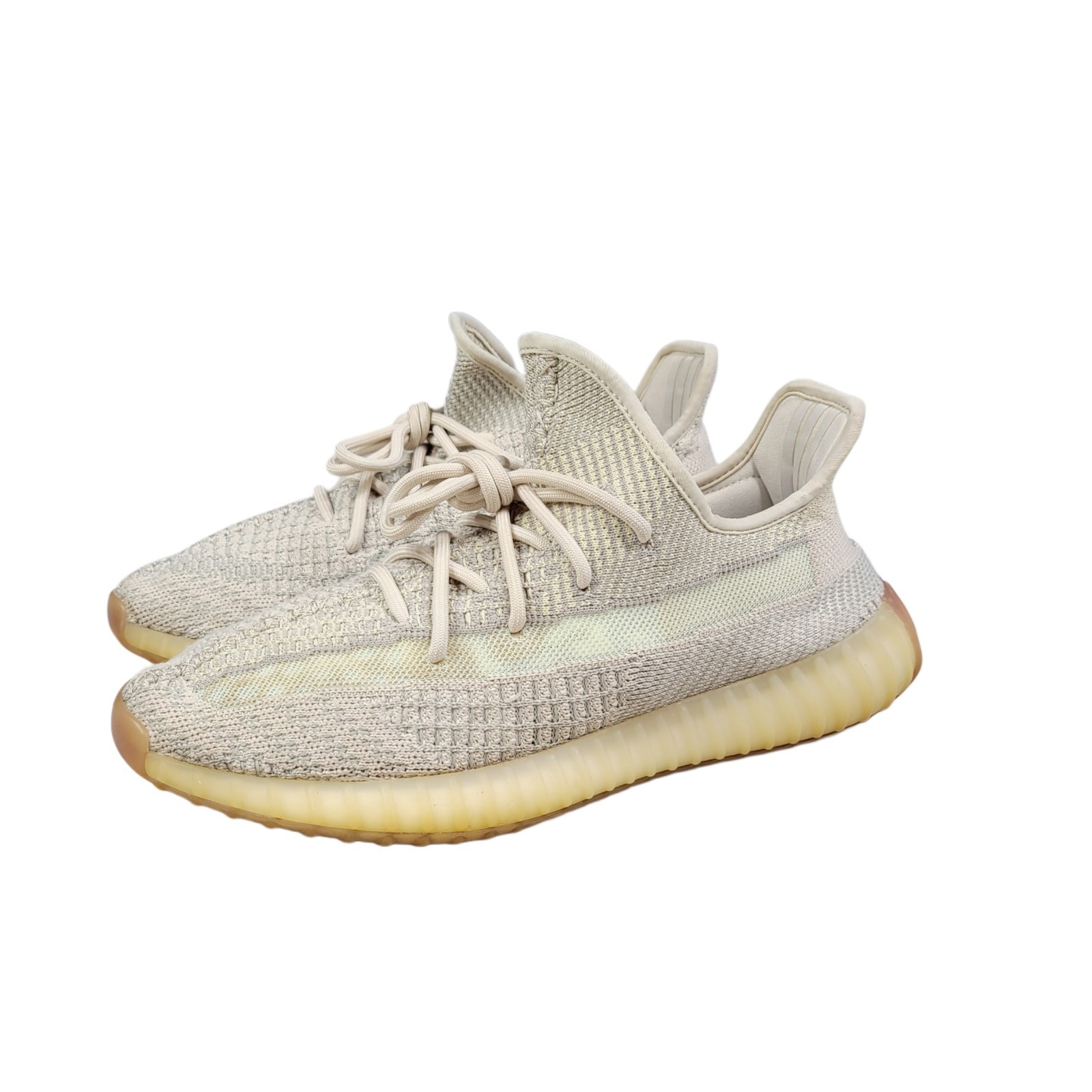 Adidas Yeezy YZY Boost 350 V2 Citrin Shoes Mens 9 Non Reflective Beige Knit