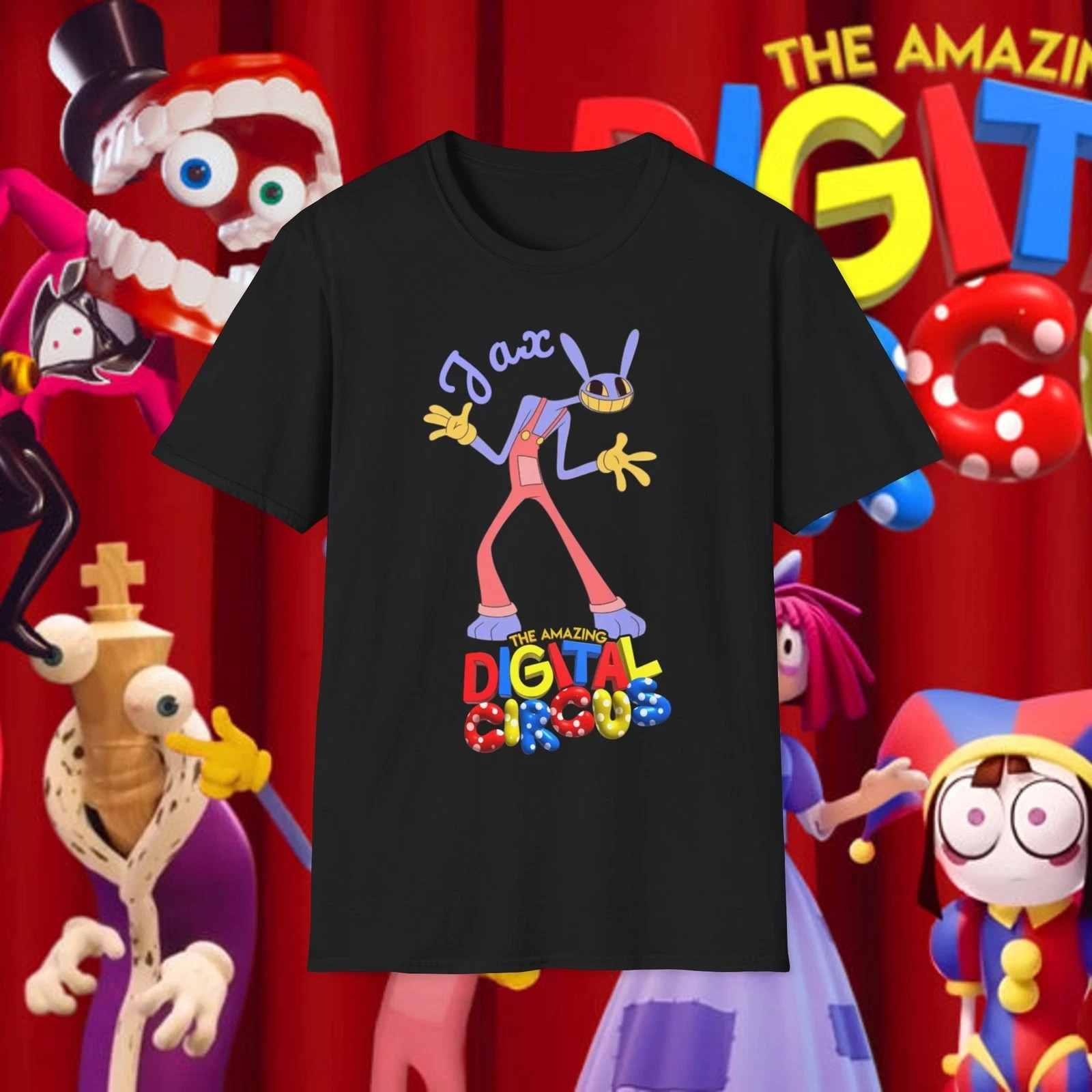 The Amazing Digital Circus Jax Top Pomni Glitch Prod T-Shirt Size S-5XL TN1131