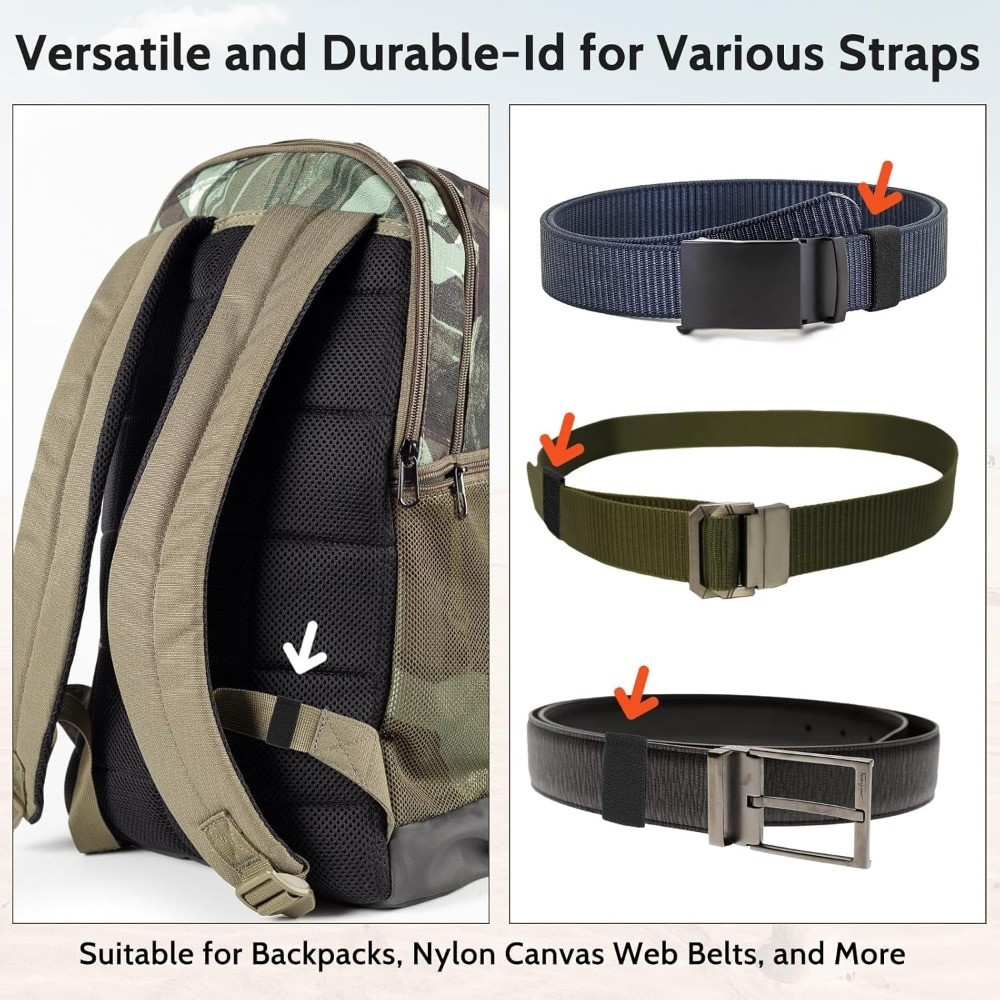 Elastic Belt Keeper Strap 10 Pack Nylon Canvas Web Belt Loop Keeper for 1.5 Inch