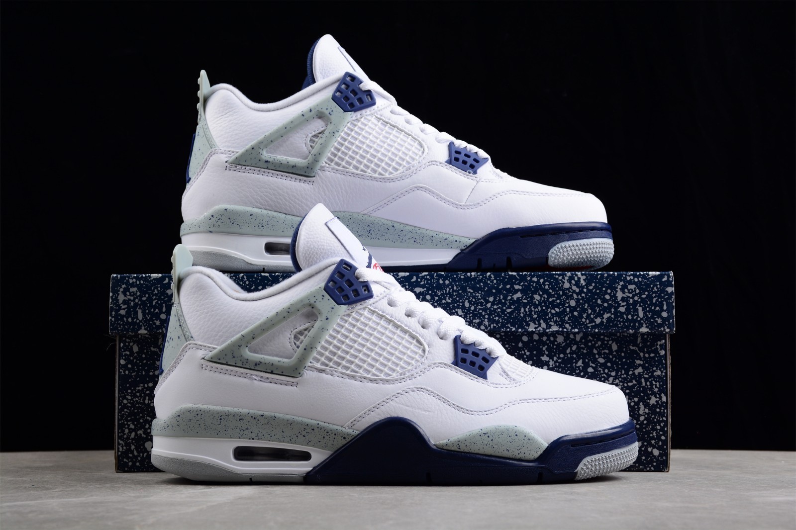 US Size 7-12 Jordan 4 “Midnight Navy” Mid Top Men’s Retro Basketball Shoes