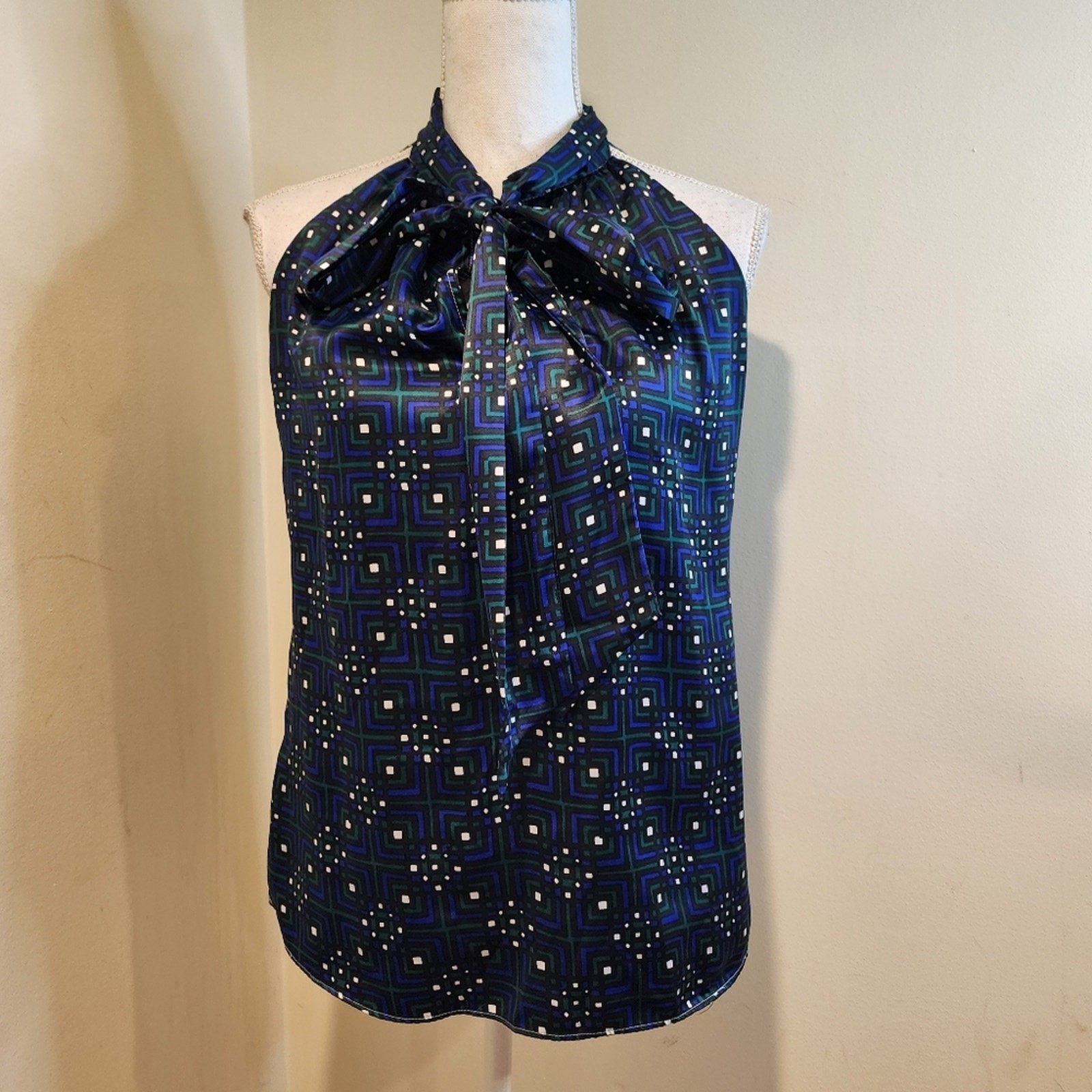 Banana Republic Geometric Patterned Halter Top Size S