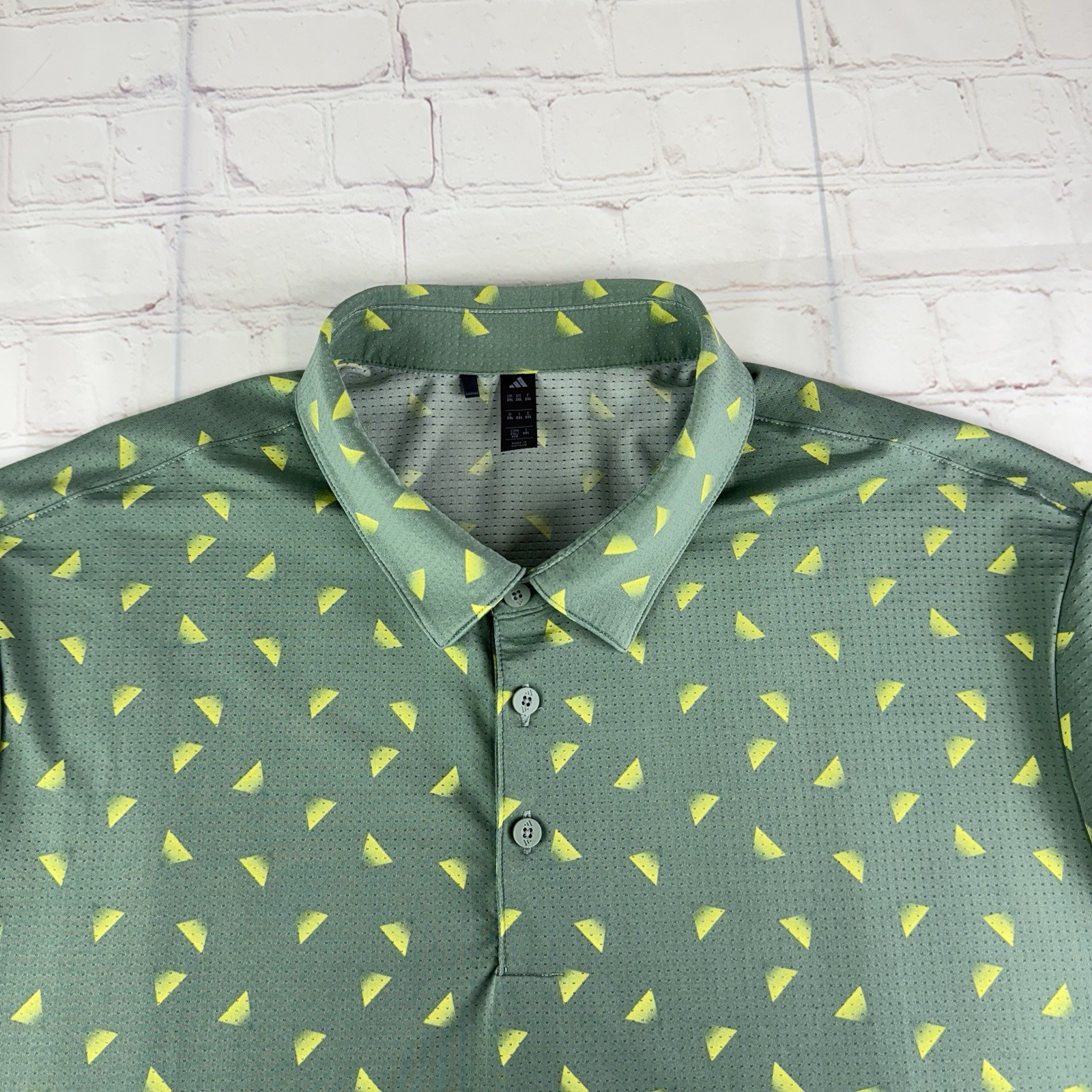 Adidas Ultimate365 Printed Slice Abstract Mesh Golf Tennis Polo Size Men’s 2XL