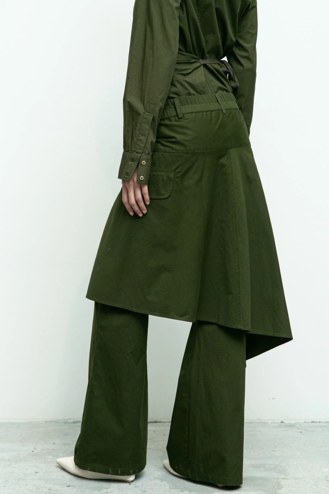 NWT $485 SoHo Designer Nicholas K Free People Micah Pants Green Tie Wrap L Large