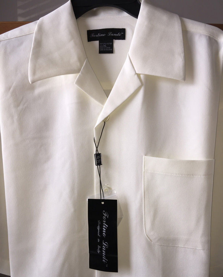 Men’s summer 2-pc walking suit (short sleeve shirt and pants), Solid color #2954