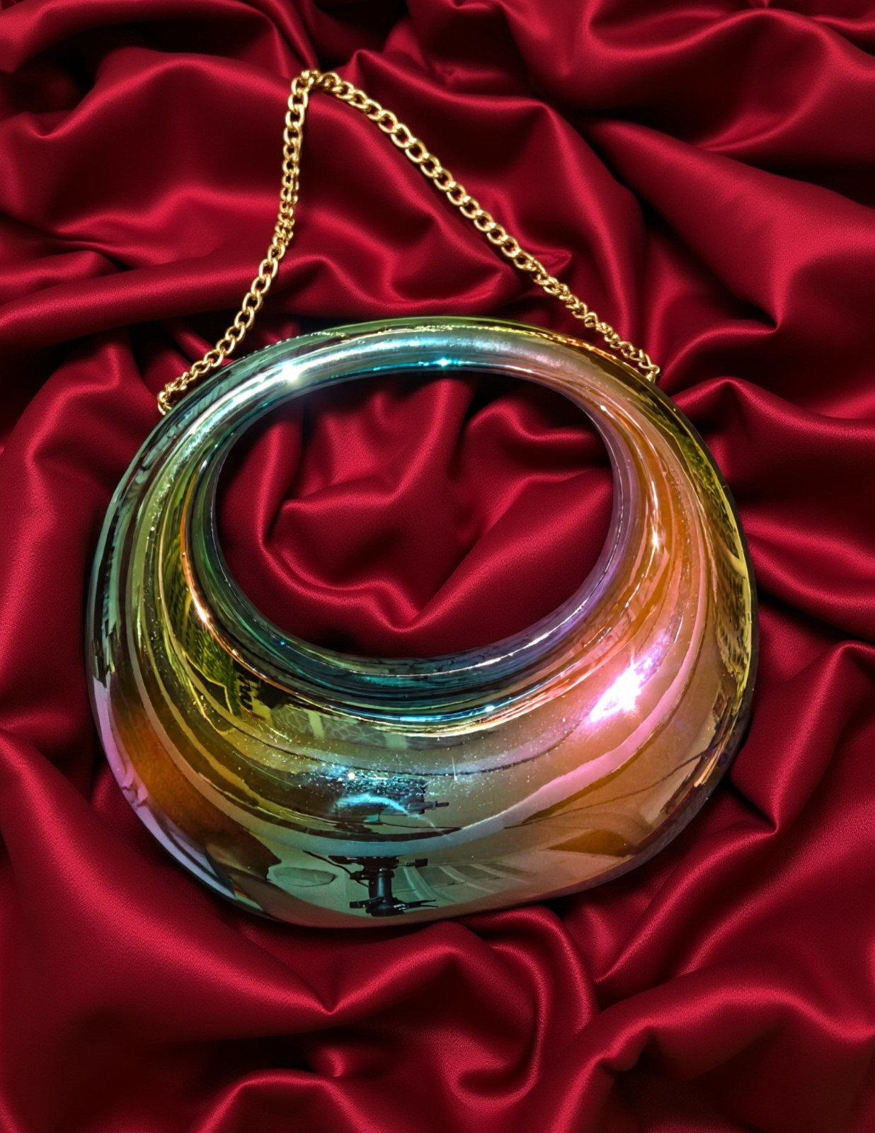 Acrylic Purse Women Rainbow Round: Bold Stylish Clutch for Any Occasion