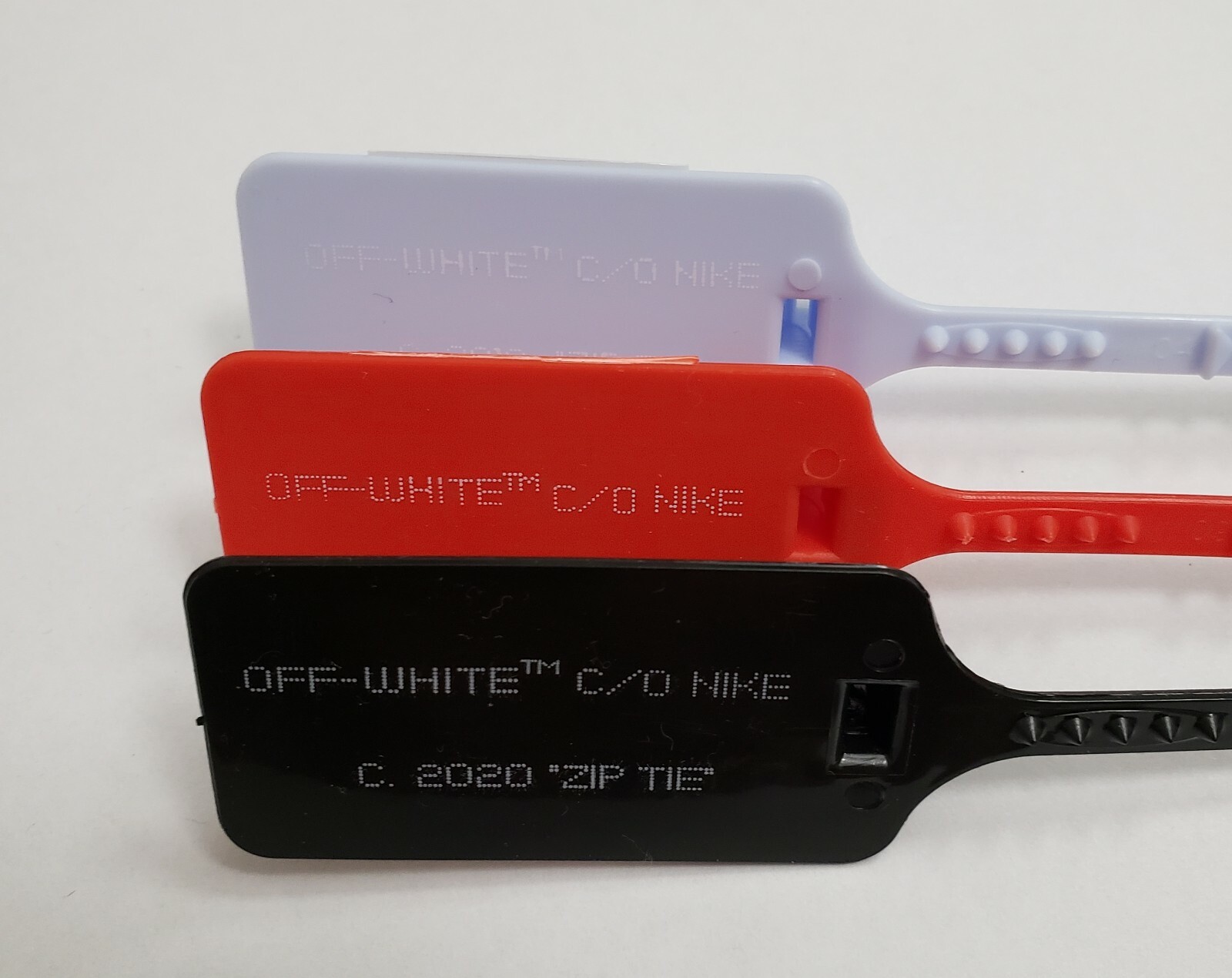 FAST SHIPPING “The Ten” ZIP TIE TAG Blue Black Red Replacement x Off-White