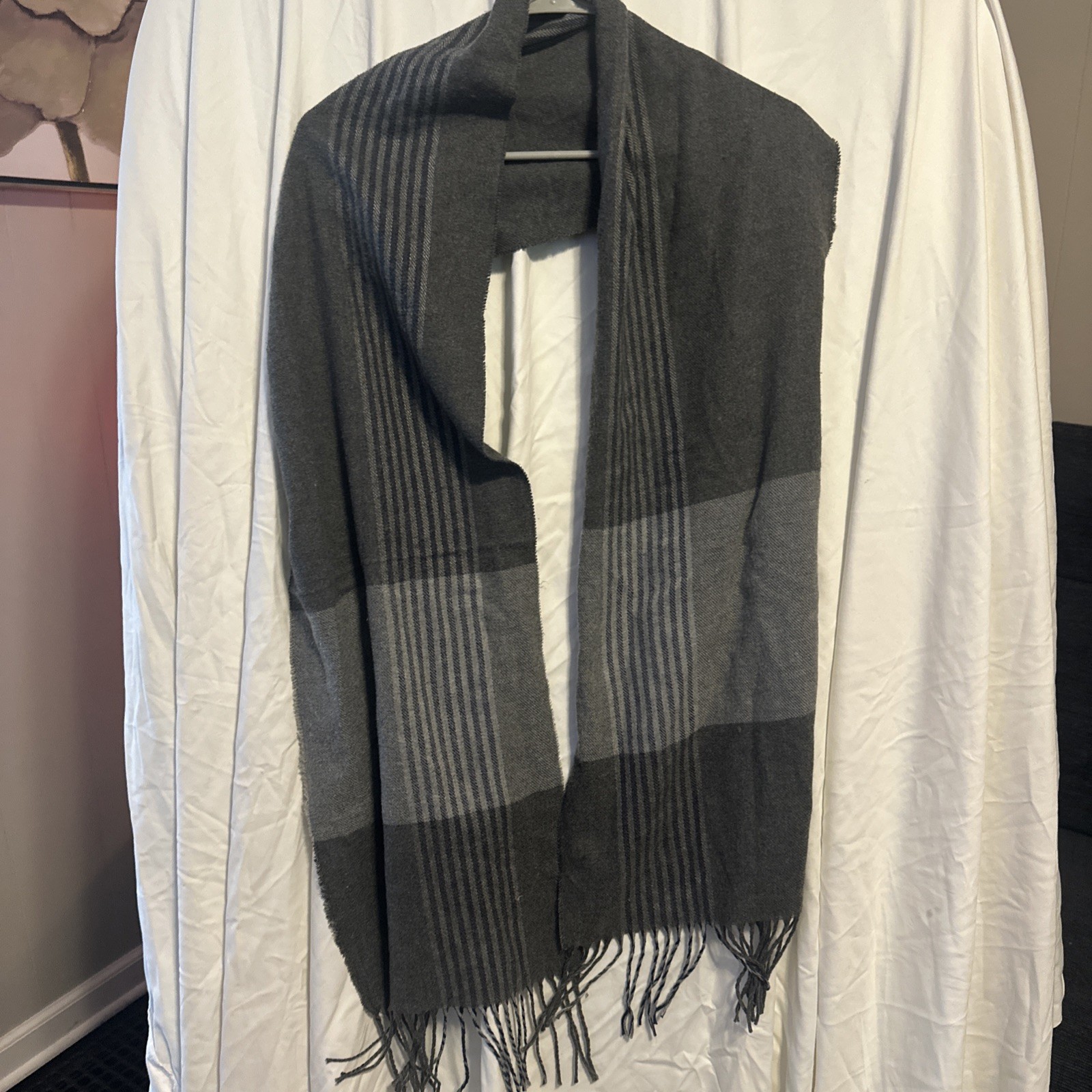 Kashmir Fuel, Italy, Design, Grey And Black Scarf