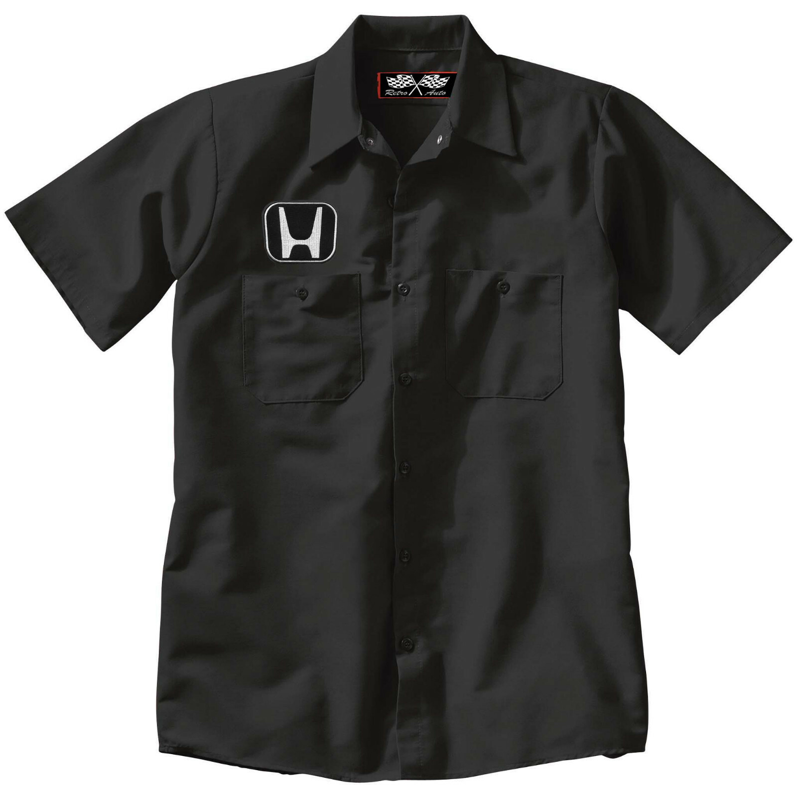 HONDA Embroidered PATCH + Mechanic WORK SHIRT Auto racing Petroliana