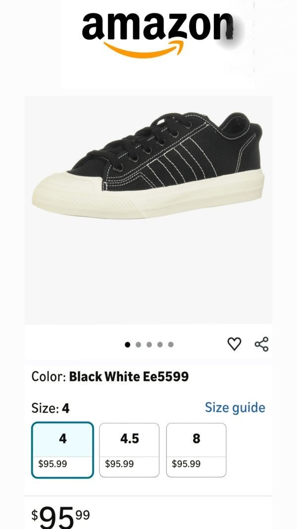 Adidas Nizza RF Core Black/White Size 10M – EE5599