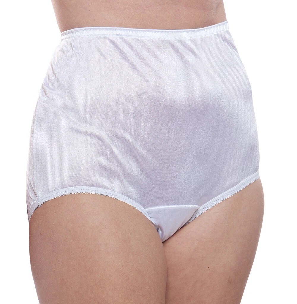 Women’s Classic, Nylon, Brief Panty (Stye 331) 4 Pack by Teri Lingerie