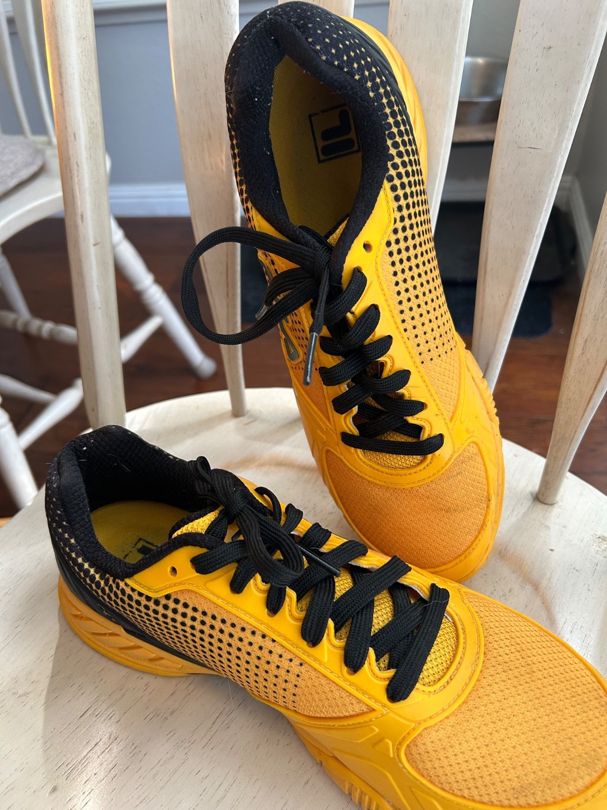 Fila Yellow/Black Pickleball Court Shoe Mens Size 11.5