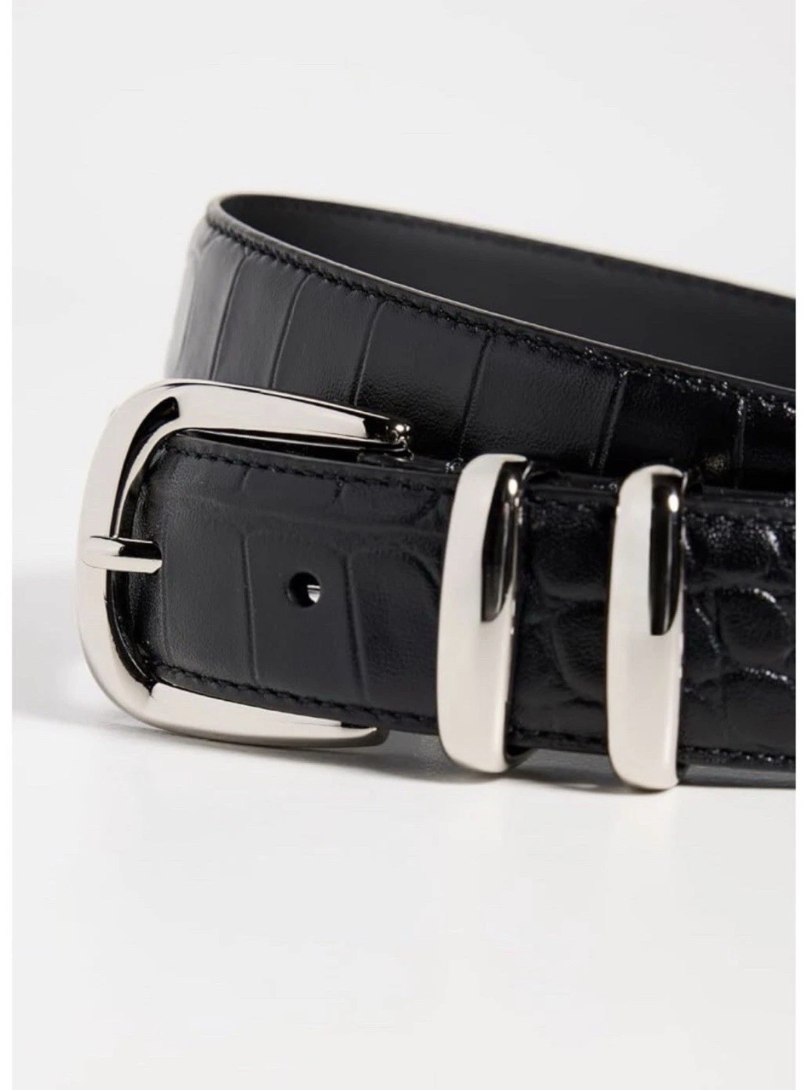 Favorite Daughter Women’s The Jordan Croc Embossed Belt L NEW! $108 MSRP