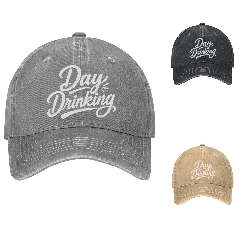 Day Drinking Baseball Cap Funny Retro Dad Hat Adjustable Cotton