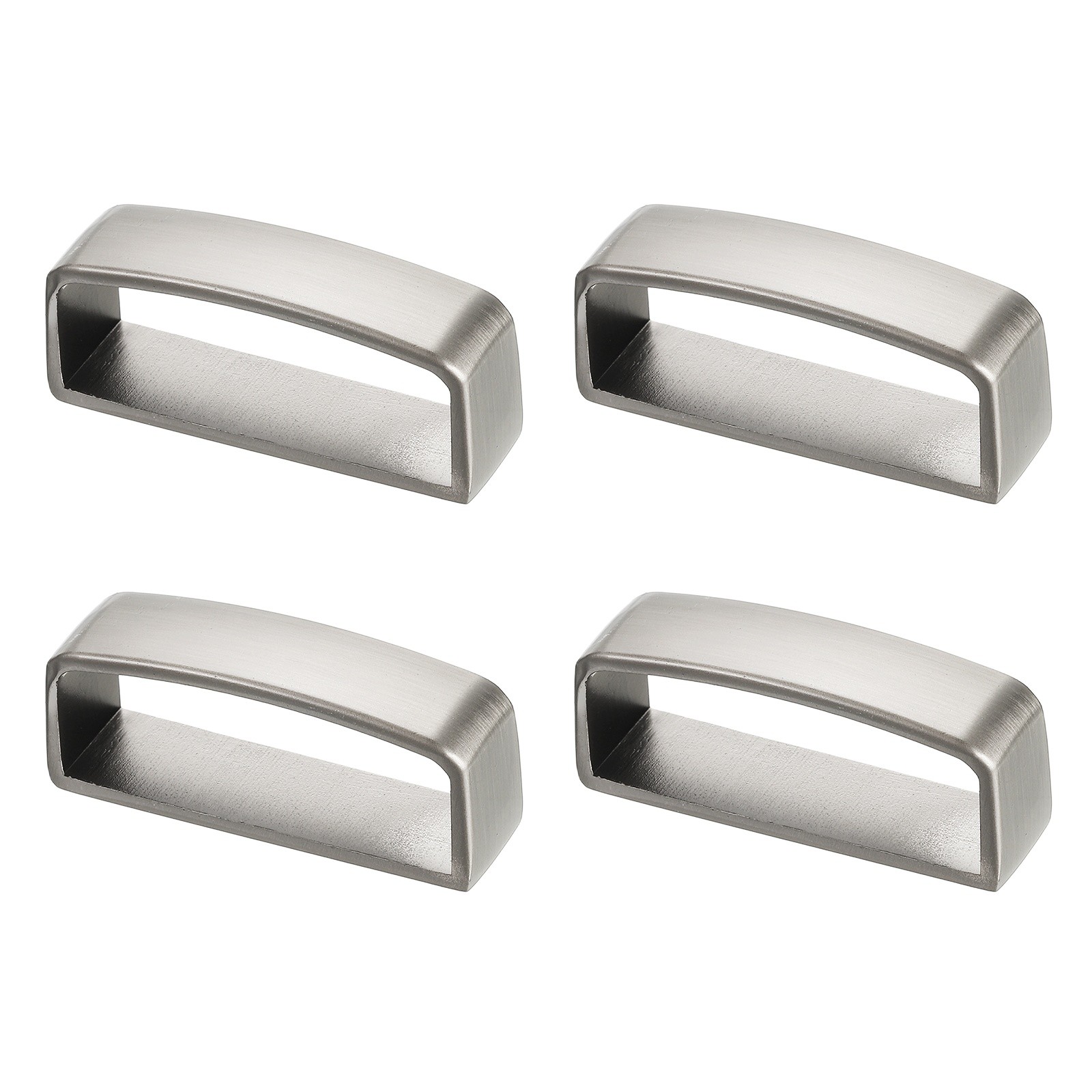 1-3/8 Inch 40mm Belt Loop Keepers, 4 Pcs Alloy Belt Men’s Buckle, Silver Grey