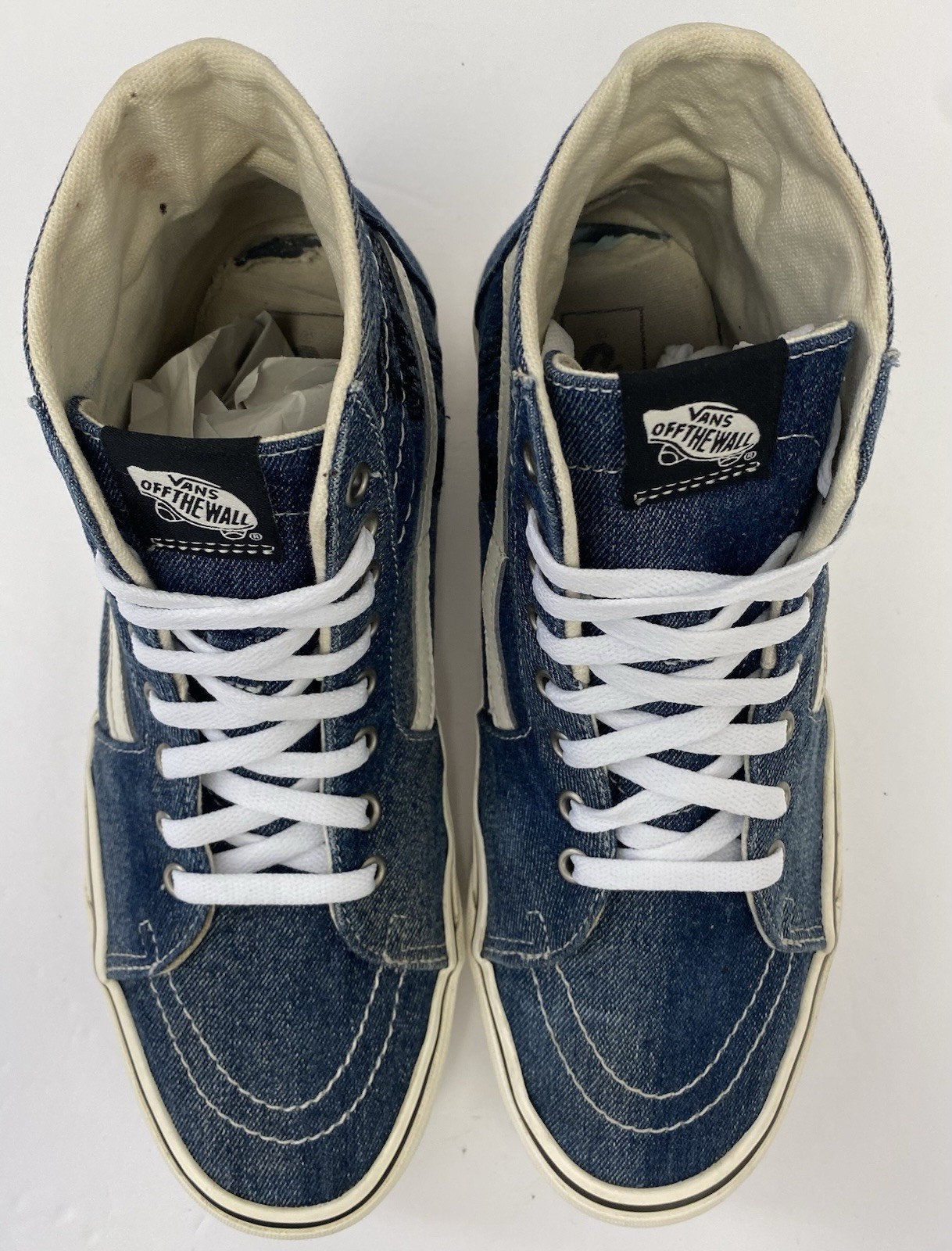 VANS M11 Sk8-Hi Mushroom Embroidery Blue Denim Black Shrooms Skate Shoes Rare