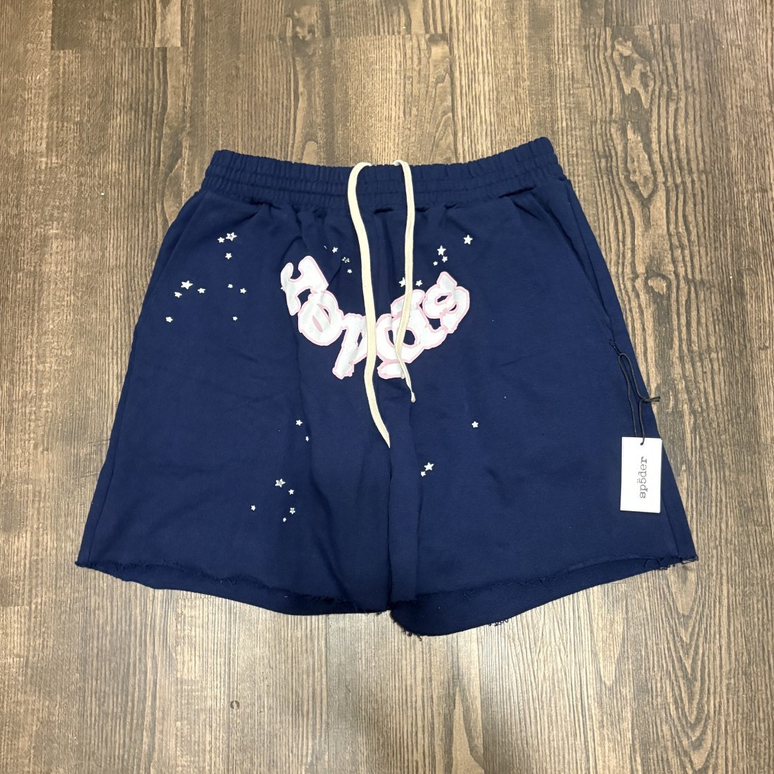Sp5der OG Shorts Navy Blue Size Medium New in original packaging