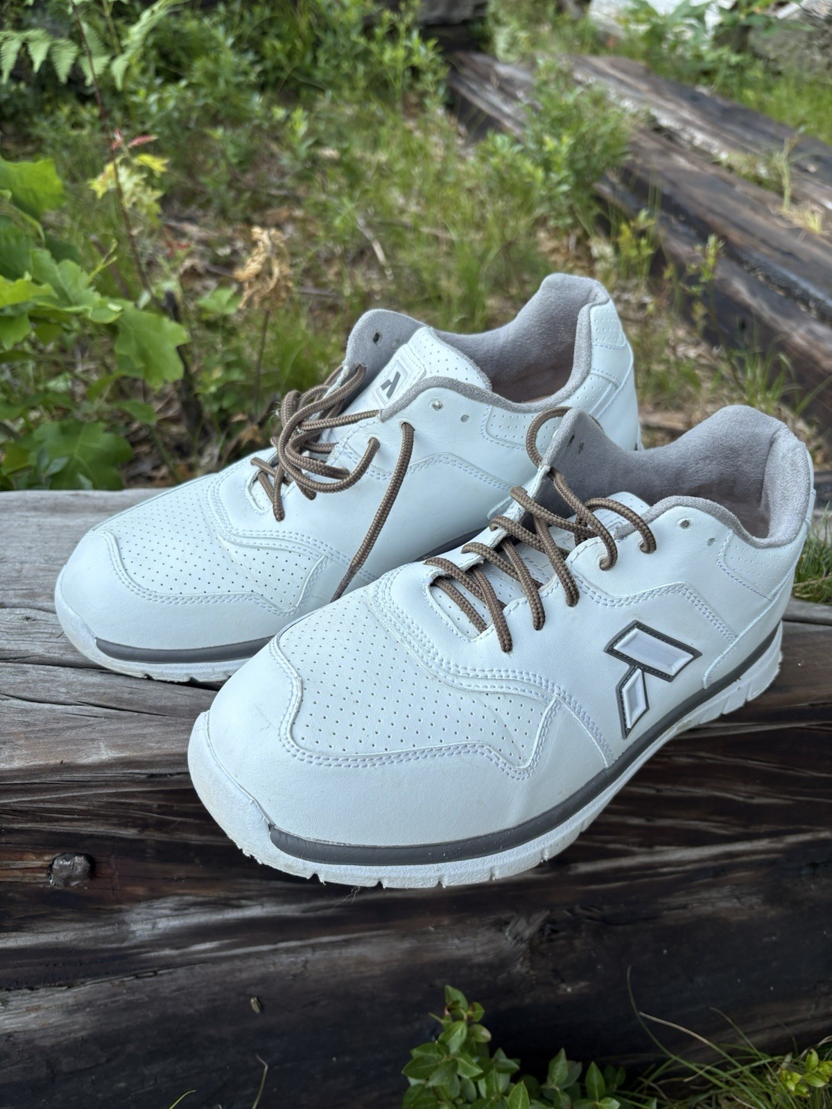 Anodyne No. 50 Sport Trainer White Leather Walking Sneakers