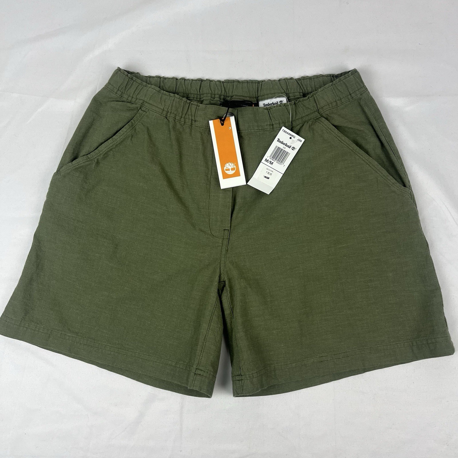 Timberland Shorts Women’s Medium W32 Green Cotton Elasticated Stretch Designer