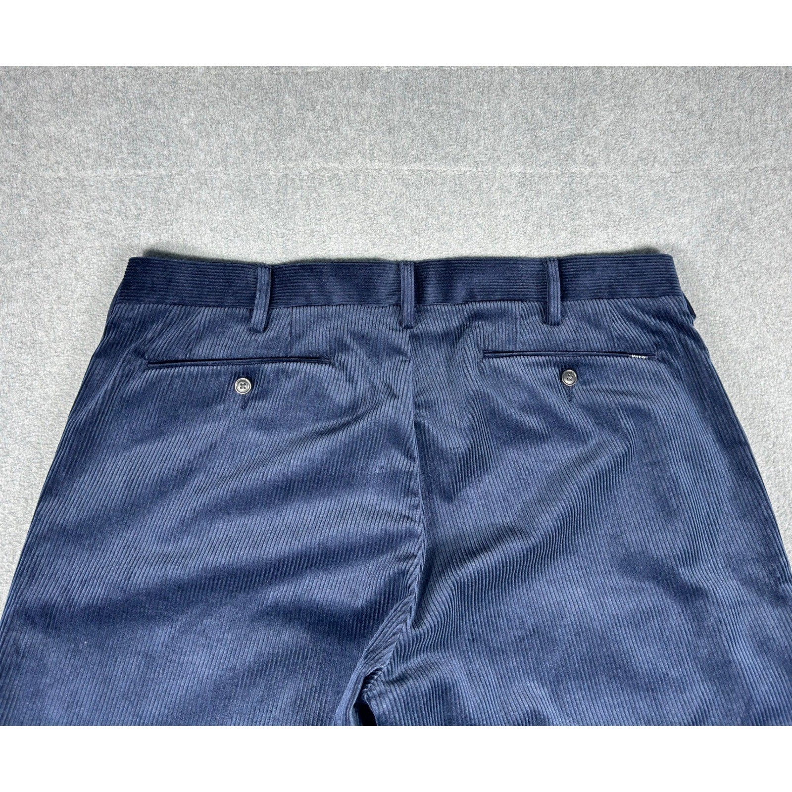 Polo Ralph Lauren Pants Mens 36×32 Blue Corduroy Pleated Classic Stretch