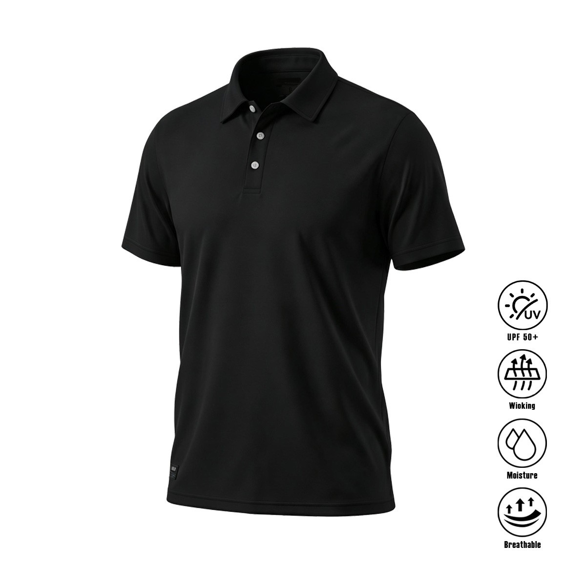 Men’s Quick Dry Polo Shirt UPF 50+ Moisture Wicking Performance Sport Golf Polo