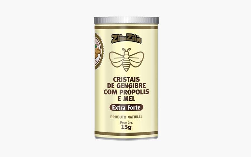 Cristais de Gengibre com Própolis e Mel