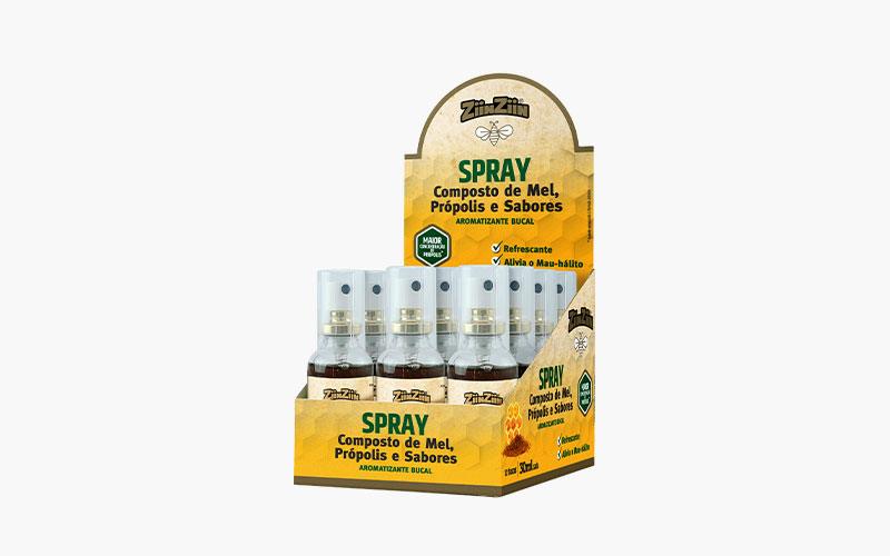 Display Spray Composto de mel própolis e sabores