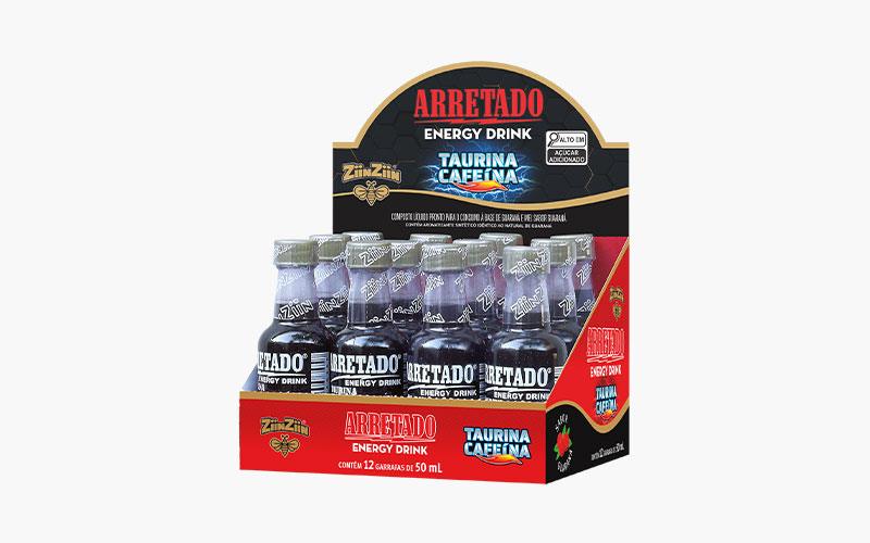 Arretado Energético – Display Taurina e Cafeína